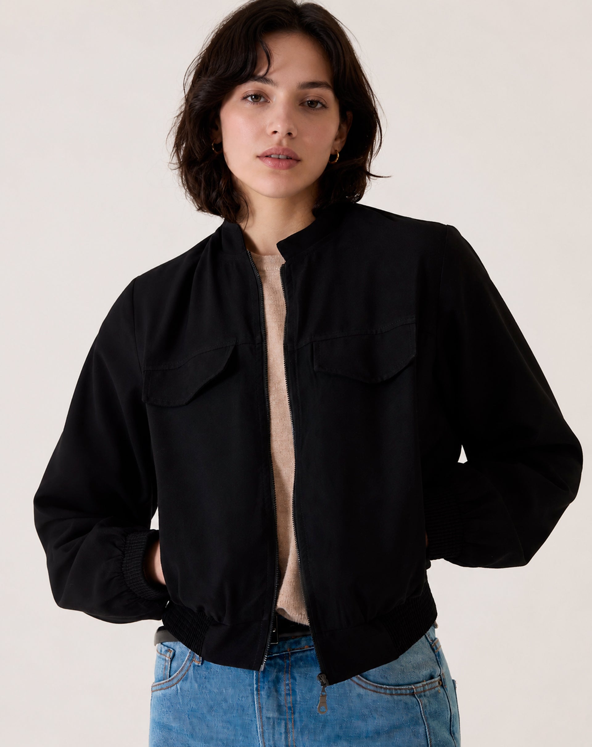 JAQUETA BOMBER DE SARJA