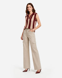 Calça Cargo de Sarja - Bege - BEGE / BEGE / 40