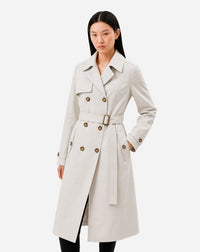 Trench Coat Longo - Off White - OFF-WHITE / OFF-WHITE / P