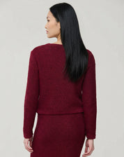 Cardigan Tricot Com Botões - Vermelho