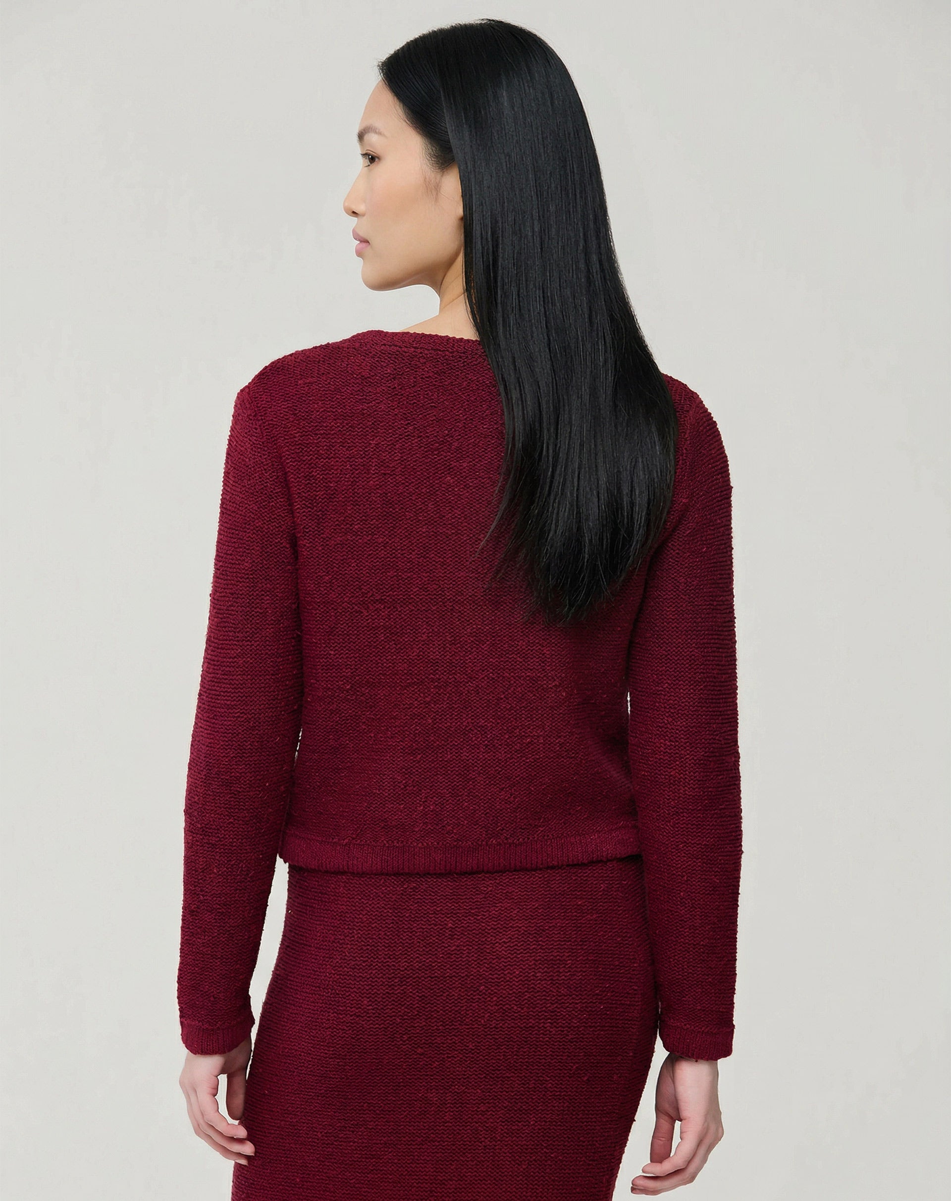 Cardigan Tricot Com Botões - Vermelho