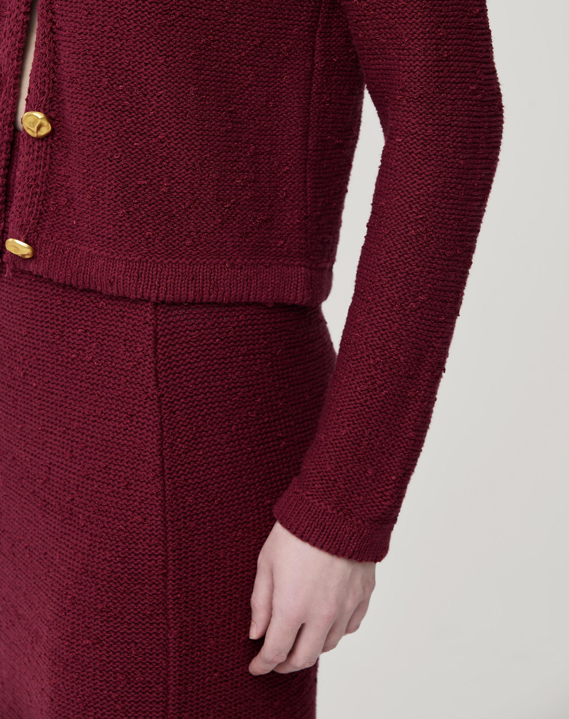 Cardigan Tricot Com Botões - Vermelho