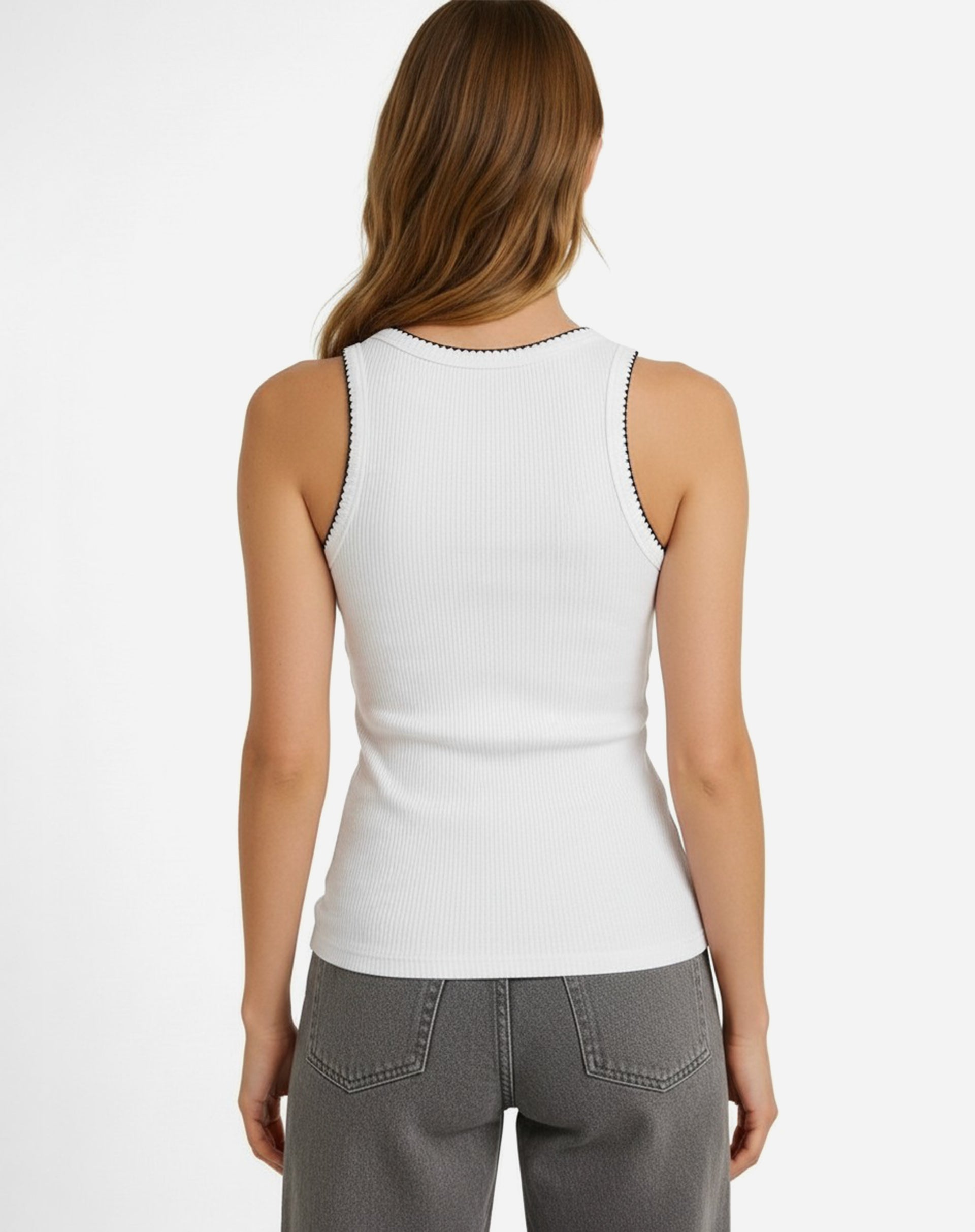 Regata com Detalhe Contrastante - Branco