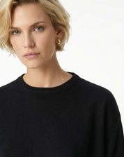 Suéter Cashmere Deluxe Gola Careca - Preto