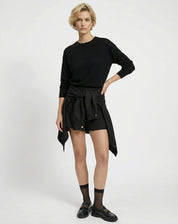 Suéter Cashmere Deluxe Gola Careca - Preto