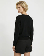 Suéter Cashmere Deluxe Gola Careca - Preto
