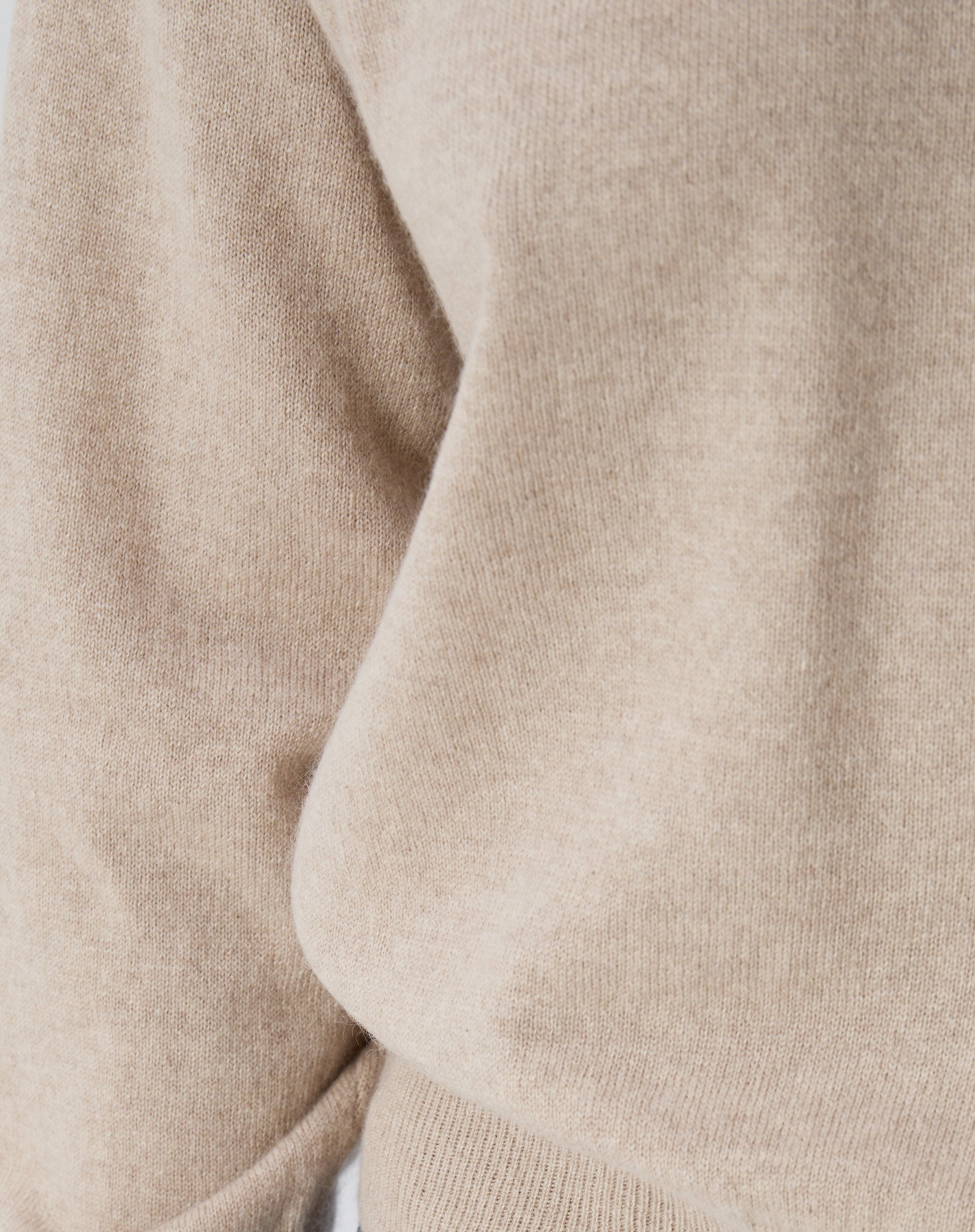 Suéter Cashmere Deluxe Gola Careca - Caqui