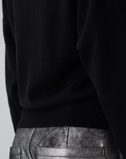 Suéter Cashmere Deluxe Gola V - Preto