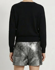 Suéter Cashmere Deluxe Gola V - Preto