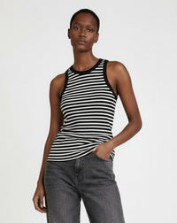 Regata Halter Listrada - Preto - PRETO / G