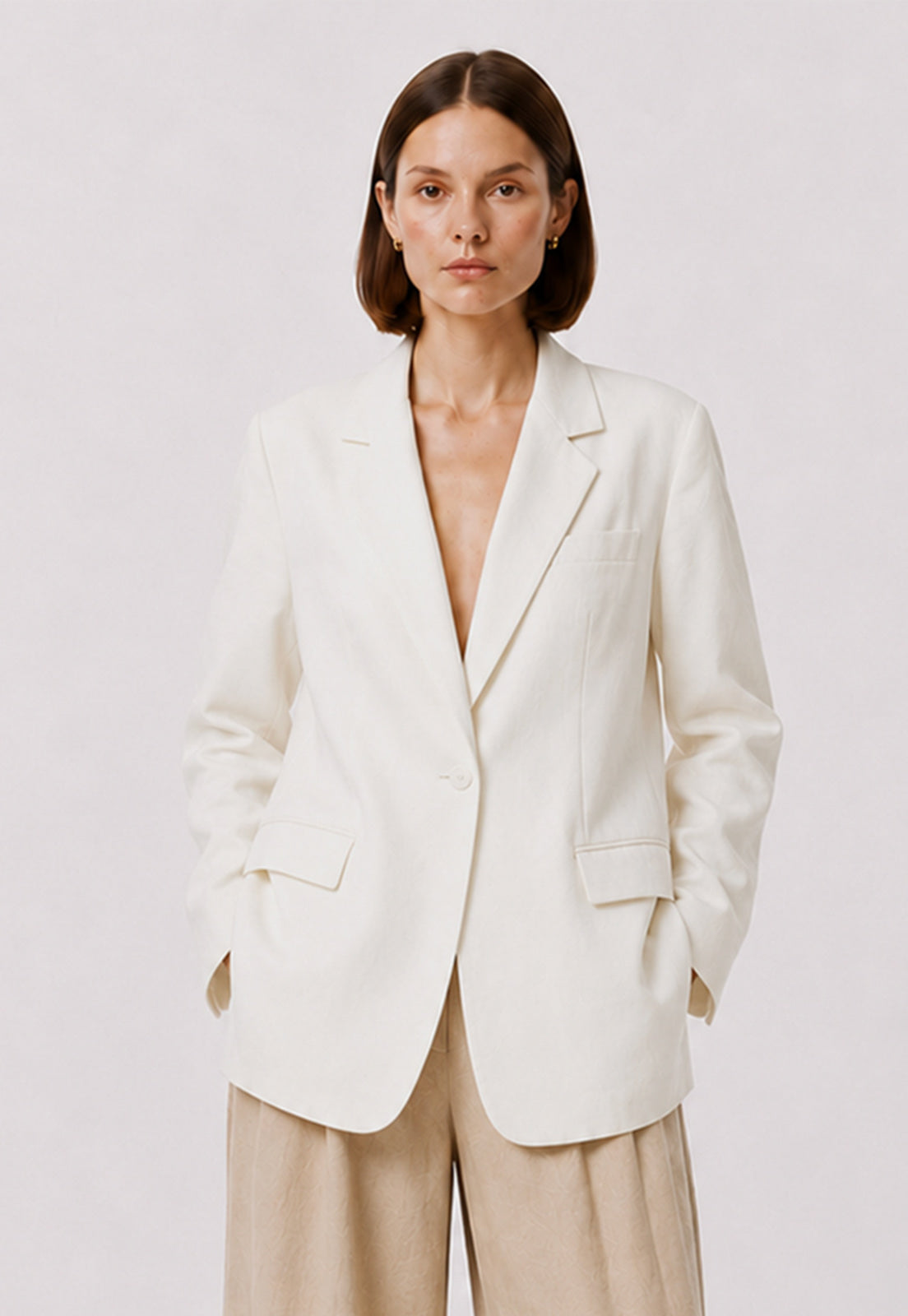 Blazer Oversized Acinturado - Off White