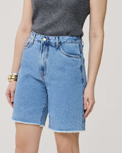 BERMUDA JEANS RE - AZUL MÉDIO