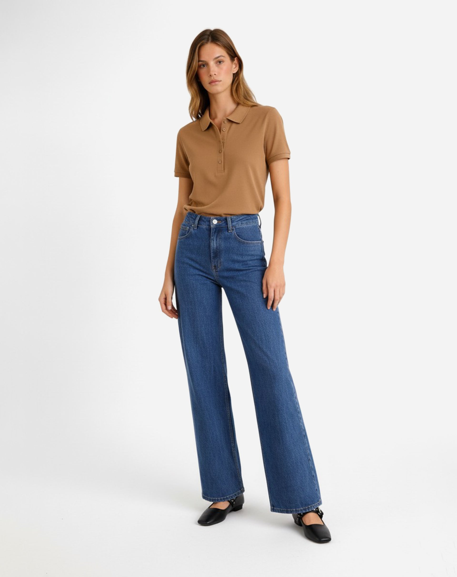 Camiseta Polo - Marrom