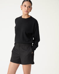 Shorts Cintura Média - Preto - PRETO / 34 / PRETO