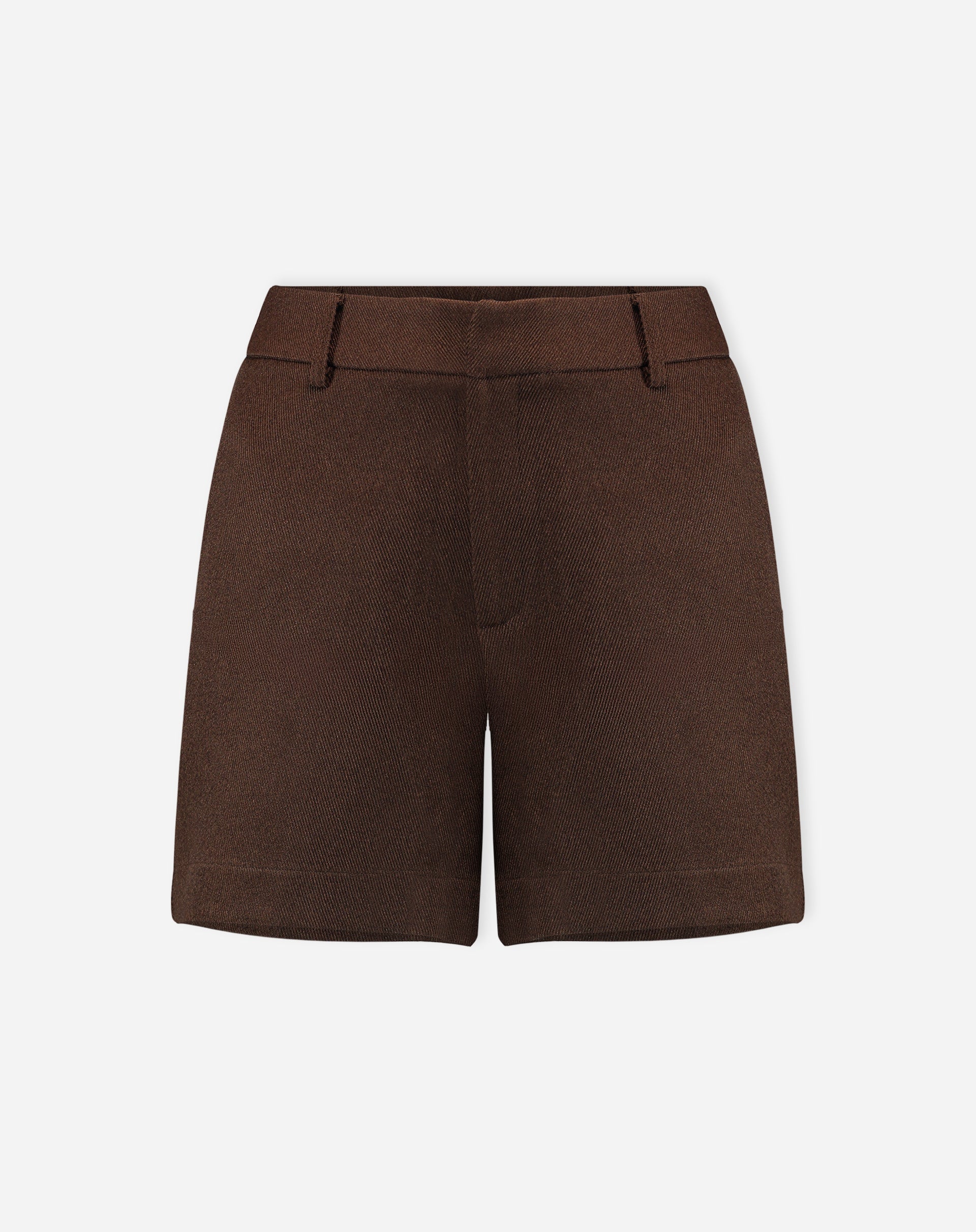 Shorts Cintura Média - Marrom