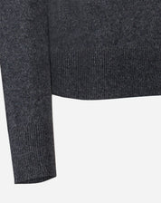 Suéter Cashmere Deluxe Gola Alta  - Cinza Mescla Escuro