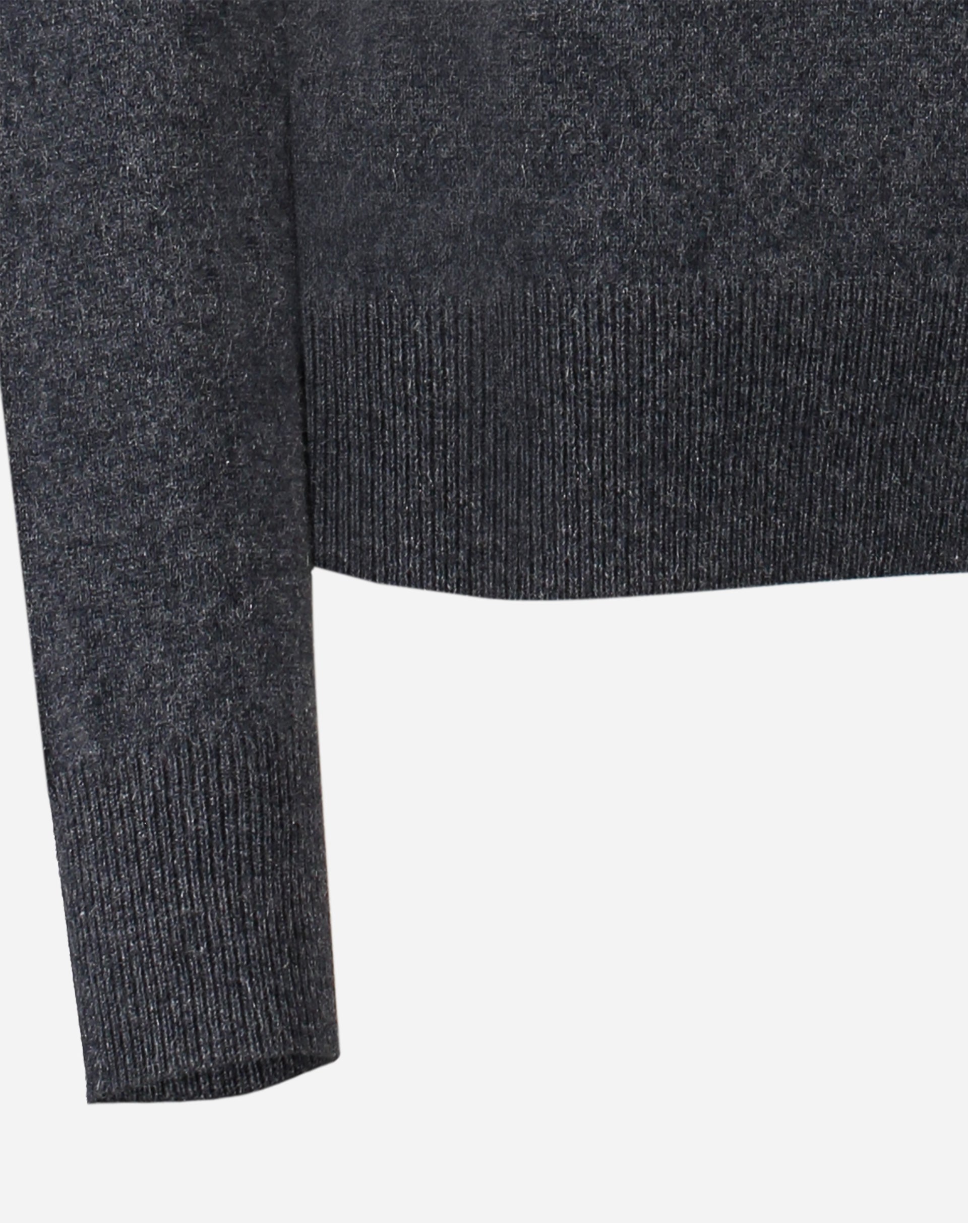 Suéter Cashmere Deluxe Gola Alta  - Cinza Mescla Escuro