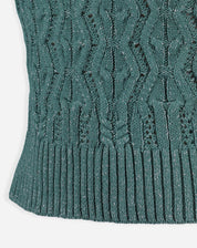 Regata Tricot Ponto Diferenciado - Verde