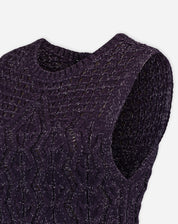 Regata Tricot Ponto Diferenciado - Roxo