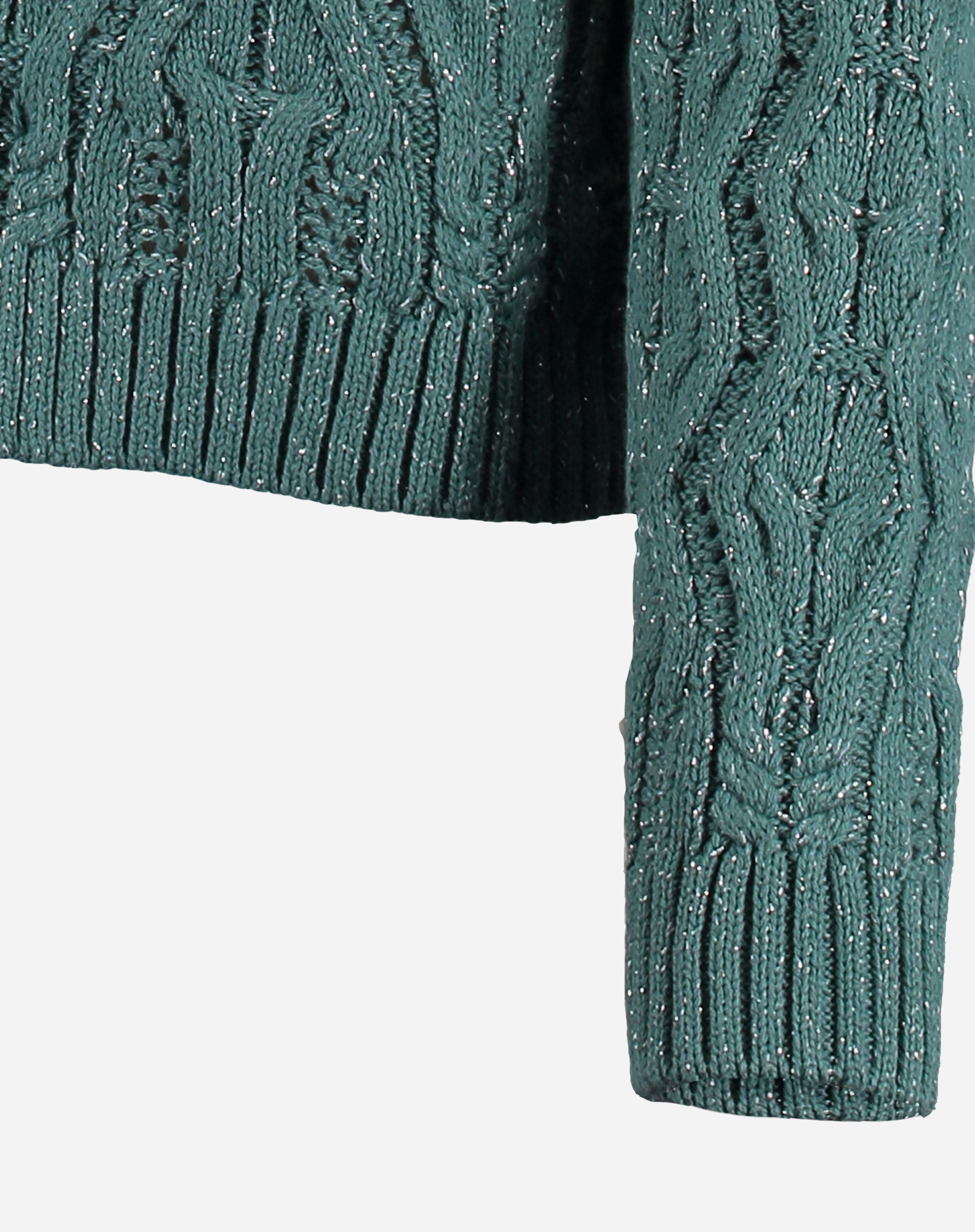 CARDIGAN TRICOT PONTO DIFERENCIADO - VERDE