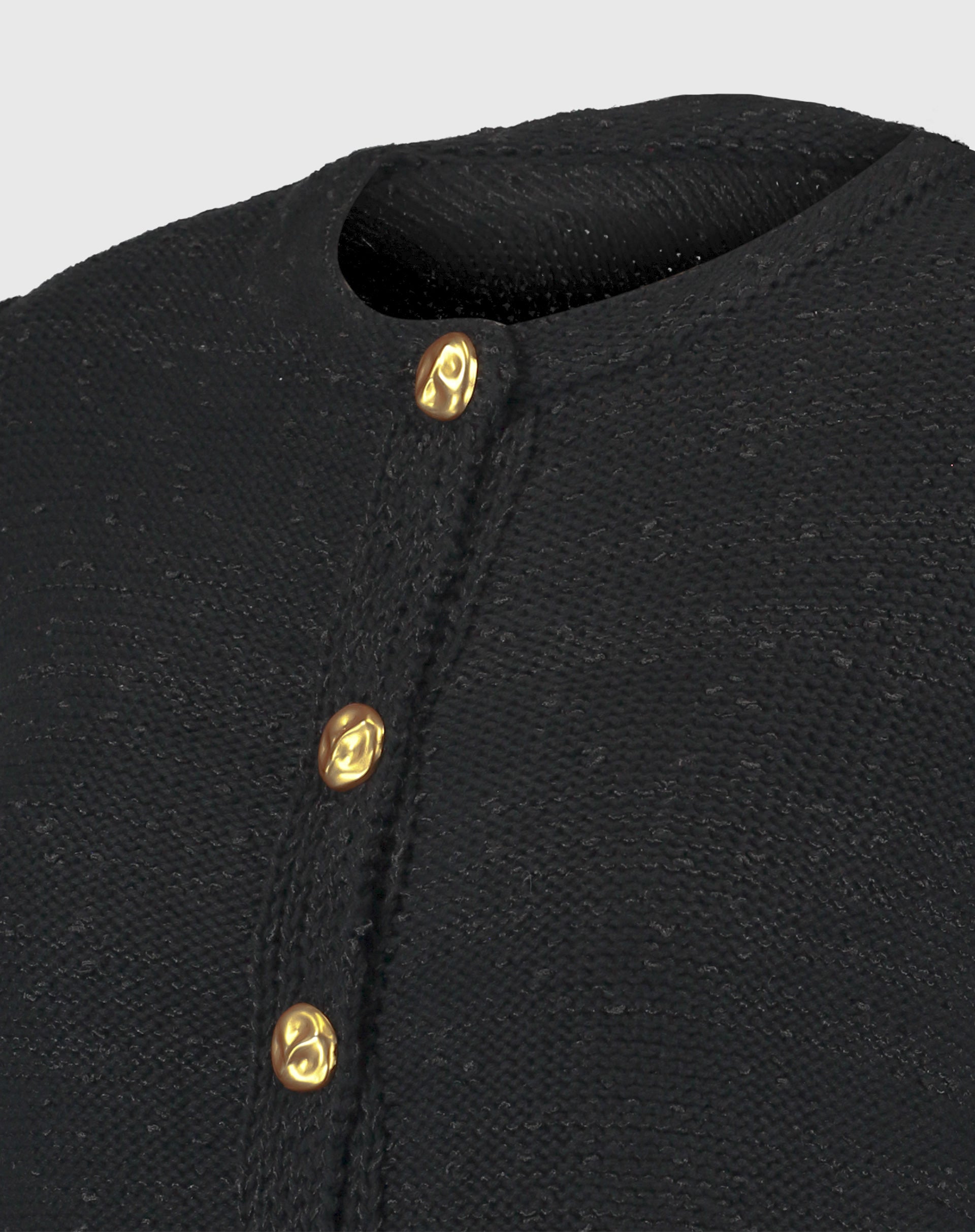 Cardigan Tricot Com Botões - Preto