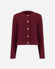 Cardigan Tricot Com Botões - Vermelho