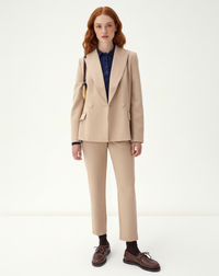 BLAZER SLIM ABOTOAMENTO DUPLO ALFAIATARIA - BEGE - BEGE / BEGE / GG